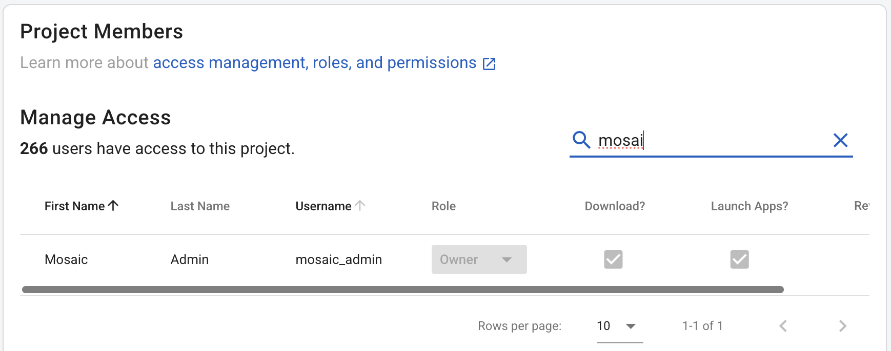 view user roles